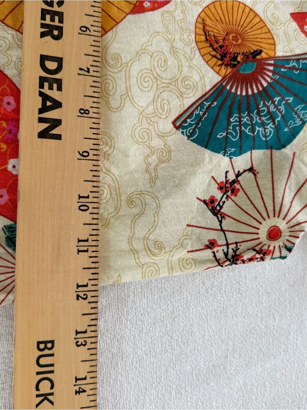 Toddler Asian Inspired Cheongsam Dress Red Gold Fan Print Size 3T Disneys Epcot‎